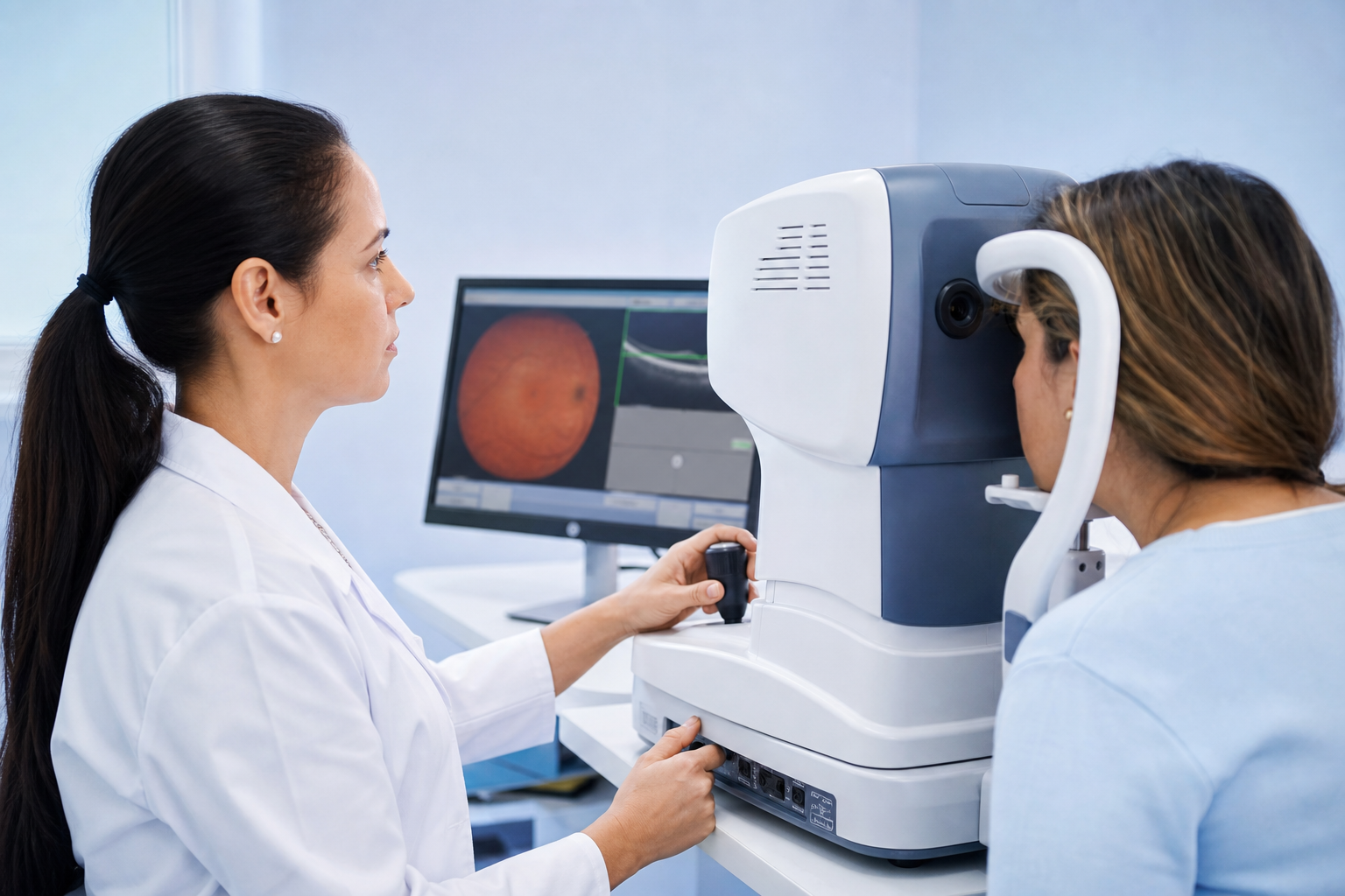 Exame PAM para avaliação do potencial de acuidade visual macular